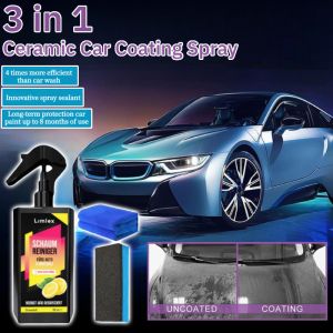 3 in 1 Ceramic Car Coating Spray Sealer Gloss for Cars Car Cleaning Shield Coating Nano Polishing Spray