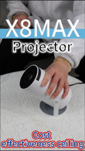 LONAISCI X8 MAX 4K Mini Projector Portable Android Smart Projector with 1080P HD Wireless Screen Mirroring for Home Theater