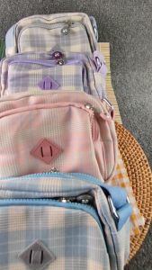 FLOWID20 - tas selempang wanita import motif flanel 101