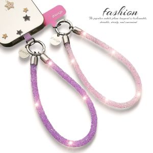 HONGKETOP Phone Strap Elegant Short Style Drill Decorated Womens Wristlet Travel Photography Anti-Loss High End New Model