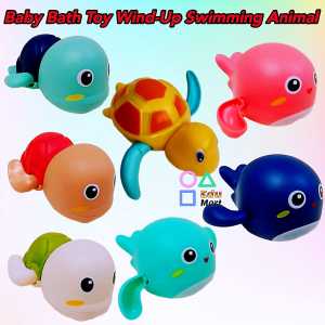 Baby Bath Toys Wind-Up Swimming Animals (Mainan Mandi Bayi Haiwan Kunci Pusing Berenang)