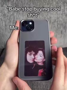 Smart NFC E Ink phone case for iPhone 16 15 14plus 13 Promax high end DIY screen projection AI couples photos shockproof shell