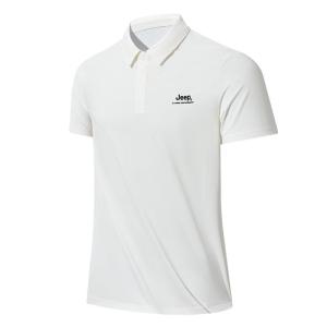 Jeep | Jeep Skin-friendly Breathable Polo Shirt Mens Short Sleeve Sport Quick Dry Cool Feeling Turn-down Collar T-shirt Spring Summer