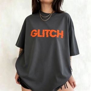 Sanrio | Jade Thirlwall GLITCH Same Style T-shirt Men Women Fashion Pop Music Streetwear Male Vintage Casual Oversized Crewneck T Shirts