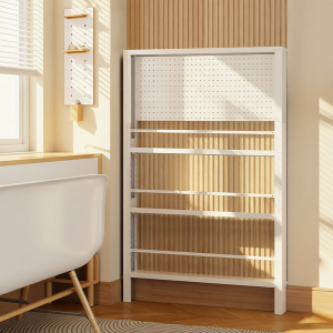 Ultra-thin Steel Door Bookshelf Narrow Shelf with Perforated Panel