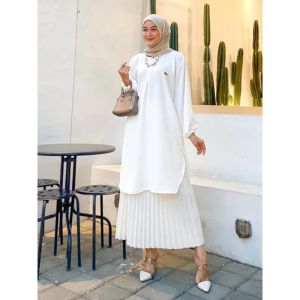 Tunik Crinkle Airflow Wanita Terbaru 2024 Busui Friendly Kekinian