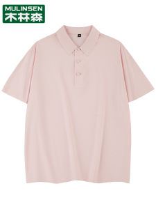 เสื้อยืด POLO ผ้าไหมน้ำแข็งบางระบายอากาศได้ดีสำหรับฤดูร้อนปี 2024 สำหรับผู้ชายและผู้หญิง คอกลมแขนสั้นสีพื้น เสื้อยืดผู้หญิง