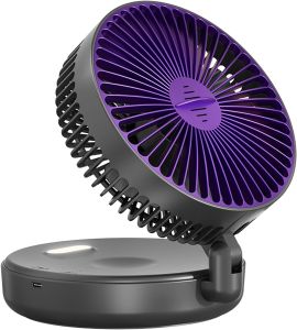 Quạt Cầm Tay Gấp Gọn Phát Sáng Trong Bóng Tối Lưu Lượng Gió Cao 3000mAh Gắn Tường Dùng Cho Văn Phòng Bàn Làm Việc Chất Liệu Nhựa Hoạt Động Êm Ái