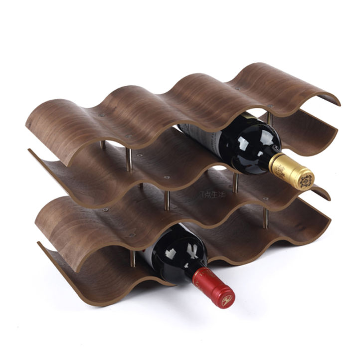 Creative Solid Wood Wine Rack Display Stand Bottle Storage Home Use ...