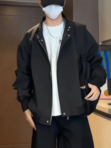 Cleanfit Harrington Flight Jacket Mens Spring Autumn Three-Proof Stand Collar Baseball Style Short American Jacket