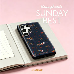 Potdemiel | Navy Heart Mix For Samsung Galaxy S26 S25 S24 A56 A36 Dual Layer Luxury Fashion Full Lens Protective phone Cover CaseChic