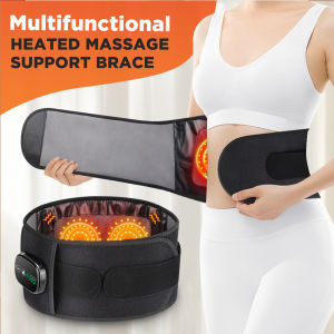 102 LED Red Light Beads Heating Massage Waistband Vibrating Hot Compress Physiotherapy Support Belt