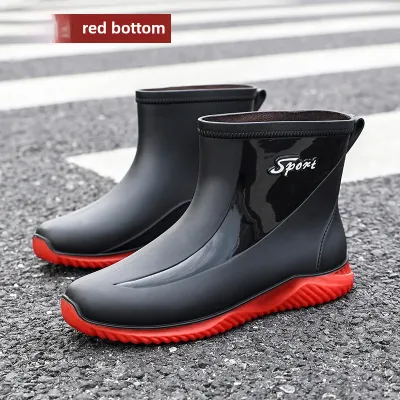 Cross-border Amazon Pvc Motorcycle Boots Low-top Anti-slip Work Shoes For Restaurant Kitchen Chef Shoes Motorcycle Equipment