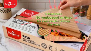 Golaa - 100 Sheets | Hagens P810 PFAS-Free Parchment Paper 3D Embossed Non-Stick Baking Paper for Air Fryer Oven Steamer Cooking