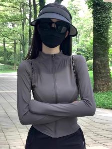 Gray Collar Ice Silk Thin Shaping Sun Protection Jacket