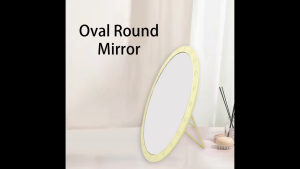 Oval Round Mirror with Stand - Elegant Design