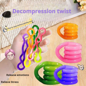 Deformable Rope Fidget Toy Deformation Rope Knot Pressure Stress Relief Toys Color-changing Anti Stress Deformable Rope Best Toy