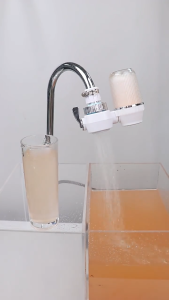 KENTO LITE Water Purifier เครื่องกรองต่อปลายก๊อกน้ำ กรอง 7 ชั้น องค์ประกอบตัวกรองเซรามิก ล้างทำความสะอาดได้ สำหรับใช้ในห้องครัวและห้องน้ำ