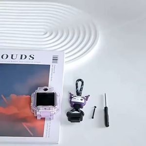 MAFAM【🔥พร้อมส่ง🔥】สายรัดคอสายรัดคาร์ตูน Kuromi สำหรับนาฬิกา IMOO Z1/Z6/Z7 Anti-loss Keychain นาฬิกากรณี + ฟิล์มสำหรับเด็กนาฬิกาโทรศัพท์ Z6/Z7/Z1 imoo Watch