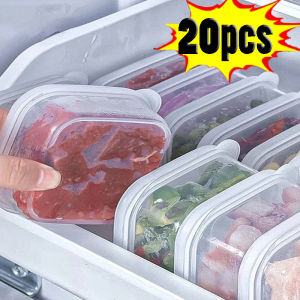 20pcs Food Sealed Storage Box / Meat and Egg Storage Box / Food Storage Meal Prep Containers with Lid / Fruit Scallion Seal Box Kitchen Gadgets / Refrigerator Drain Fresh-keeping Box