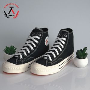 AKNA 97S TINGGI HITAM SEPATU SNEAKERS PRIA WANITA DEWASA TERBARU 2023 SEPATU COWOK CEWEK KEREN BUAT GAYA SEPATU SEKOLAH PRIA WANITA LAKI LAKI PEREMPUAN SD SMP SMA HITAM PUTIH CASUAL CANVAS CONVERSE70S ALL STAR VENTELA AEROSTREET PVN AKNA TINGGI HITAM