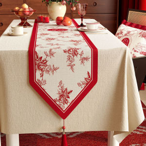 Red Thickened Wedding Table Flag Luxury Dining Table Decorative TV Cabinet Coffee Table Cloth Chinese Style Home Textile