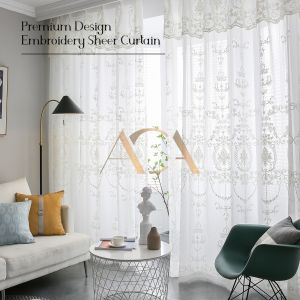 BUY 3 FREE 1🔥100% Custom-made🔥Classic High End Langsir Putih & Day Curtain (Free Hook & Ring )