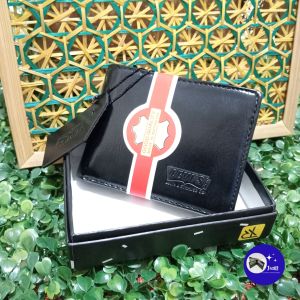 Dompet Kulit 3 Dimensi 4 Ruang/Dompet Kulit Red Tab Lokal Pride Lembut Tahan Panas