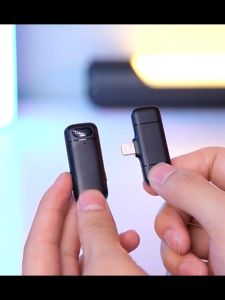Wireless Lavalier Lapel Microphone for Tiktok YouTube Live Stream Vloggers Interview Portable Mic Audio Video Recording