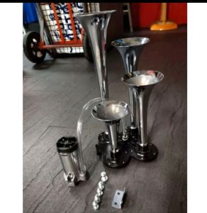 pa แตรลมไฟฟ้า แตรลมมอเตอร์ 4ปาก ใช้ไฟรถ 24v แบบไม่ต้องใช้ถังลม อุปกรณ์พร้อมติดตั้ง ครบชุด