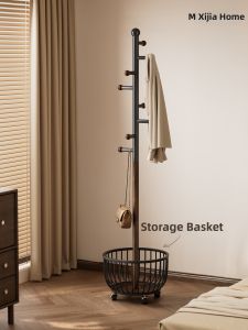XIJIJIA | Portable Small High-end Coat and Hat Rack With Laundry Basket