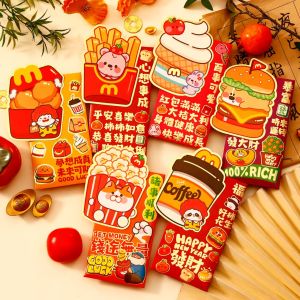 [SG Stock]2026 CNY New Year Red Packet 6PCS/SET Ang Bao Luck Money Bag AngPow Chinese New Year Decorations Cute Red Enve