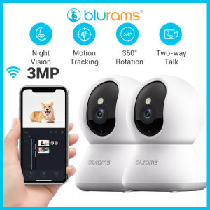 2PCS Blurams 2K Camera with Phone App 5G/2.4GHz WiFi Indoor Security Baby Camera 360° Pan & Tilt 2-Way Audio Night Vision