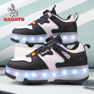 Retractable Flashing Colorful Childrens Roller Skates