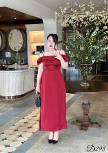 Đầm Bigsize Dáng Dài 50-90KG Sang Trọng Thanh Lịch Hack Dáng Đi LàmĐi TiệcĐi Chơi- D298 - Ú Xinh Store (Lụa Tô Châu)