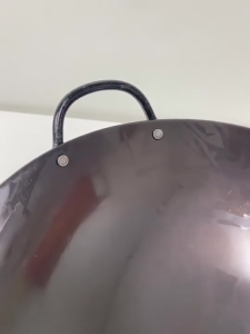 Original Enamel Cast Iron Wok - Double Handle Thick Stir Fry Wok | Kuali Hitam Tebal