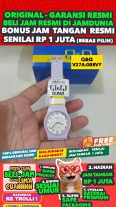 JAM TANGAN Q Q WANITA ORIGINAL QnQ V27 A008VY Q&Q V27A-008VY Women LA - Ungu - Rubber - Jam dunia JD18 # Jam Tangan Wanita Jam Tangan Cewek Jam Tangan Anti Air + JAM TANGAN QQ V27 008VY JAM TANGAN QnQ V27 A008VY JAM TANGAN Q&Q V27A-008VY S003