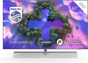 Philips 65OLED936/12 65 Inch (164 cm) TV 4K OLED+ TV with Bowers & Wilkins Sound 4-Sided Ambilight UHD & HDR10+ 120 Hz Dolby Vision & Atmos DTS Play-Fi Google Assistant & Alexa [Energy Class G]