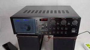 With Free Ks-5000 MIC Heavy Duty Quality FT-Star AV-735 700W X 2  Professional Karaoke Stereo Mixing Amplifier FM&USB&Bluetooth