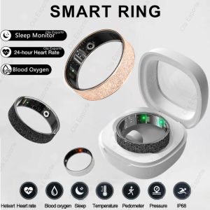 New Smart Ring with Charging Case for men womenHealth and Sleep MonitoriP68 & 5ATM WaterproofMulti-sport ModeFor Android ios