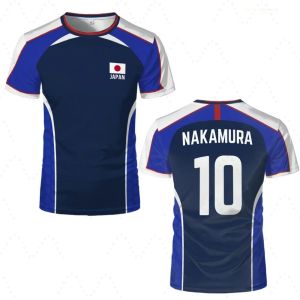 Anime Captain Tsubasa Japanese Flag Jersey Breathable Quick-drying Sports T-shirt For Men And Women fitness clothing Tops Gifts