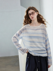 Toyouth | Simplicity Style Stripe Linen Blend Blouse