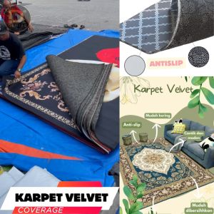 Karpet Velvet Borong Lelong Exclusive Home Deco Anti Slip Viral XXL Anti Debu mudah disapu