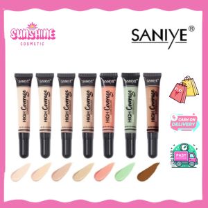 SANIYE 7 Warna Concealer full Coverage Jerawat dan Bekas Luka Merah Dan Hijau Waterproof