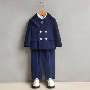 lontakids Boys Suits 3PCs Wedding Ring Bearer Outfits Kids Tuxedos Blazer Suit Pant Bow tie Set