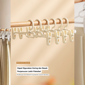 ECOCO Clamp Pants Rack (5pcs)-  hanger gantungan jepitan celana klip celana penyimpanan celana penyimpanan gantung rak pakaian