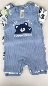 payifang-3PCS Baby Boy Short Sleeve Envelope Collar Onesies Infant Jumpsuit Cotton Bear Bodysuits