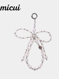 Ladies Fashionable Wealth Attracting Wrist Mobile Phone Lanyard High Aesthetic Value New 2025 Popular Acrylic Silver Phone Chains