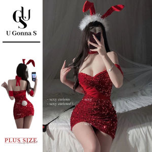 U Gonna S Christmas Dress for Women Red Sparkle Sleeveless Push Up Lingerie Nightwear Fashion 2025 New Design Elastic Party Mini Dress Christmas