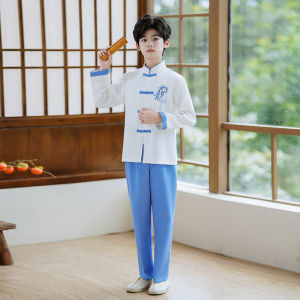 เสื้อผ้าการแสดงเด็กสไตล์ชาติพันธุ์ ชุดนักเรียนย้อนยุค สไตล์สีกากี งานวันที่สามัญ ชุดการแสดงสด เสื้อผ้าสำหรับการแสดง